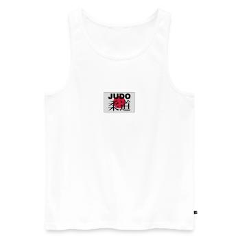 judo - Männer Premium Bio Tank Top - Weiß - Vorne - Michal (187cm)