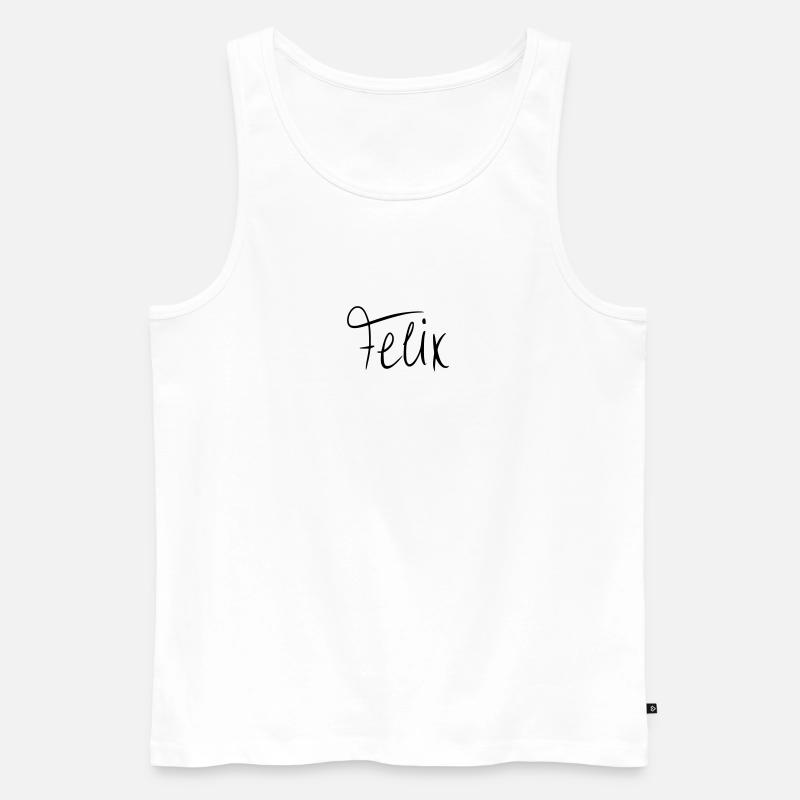 Felix - Männer Premium Bio Tank Top - Weiß