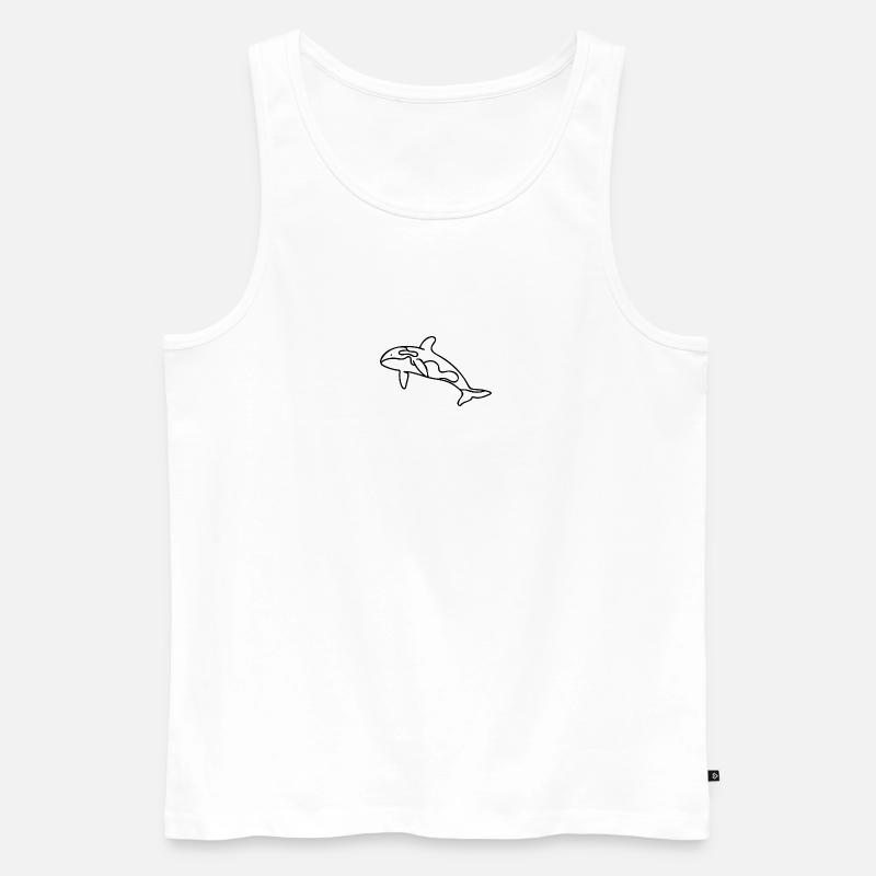 Killerwal - Orca - Männer Premium Bio Tank Top - Weiß