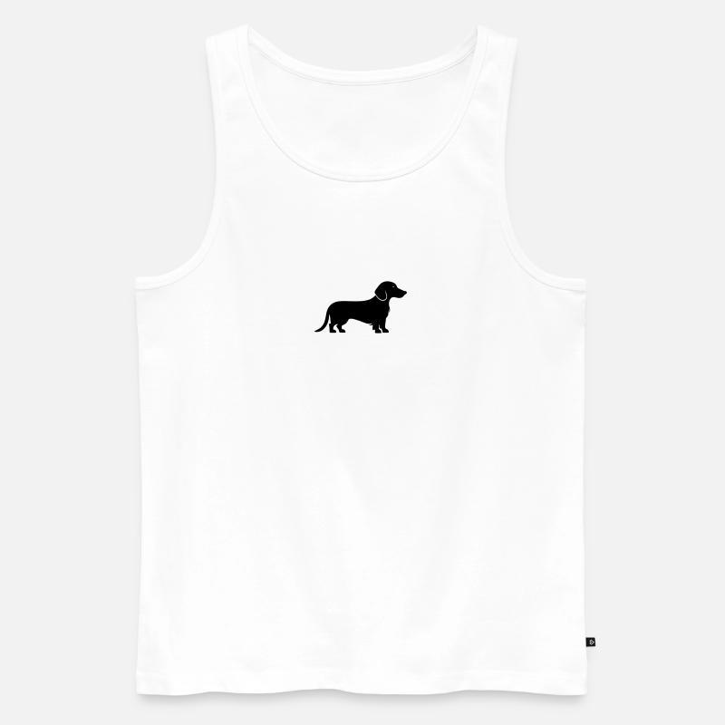 Dachshund Dackel - Männer Premium Bio Tank Top - Weiß