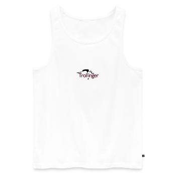 Trollinger - Männer Premium Bio Tank Top - Weiß - Vorne - Michal (187cm)