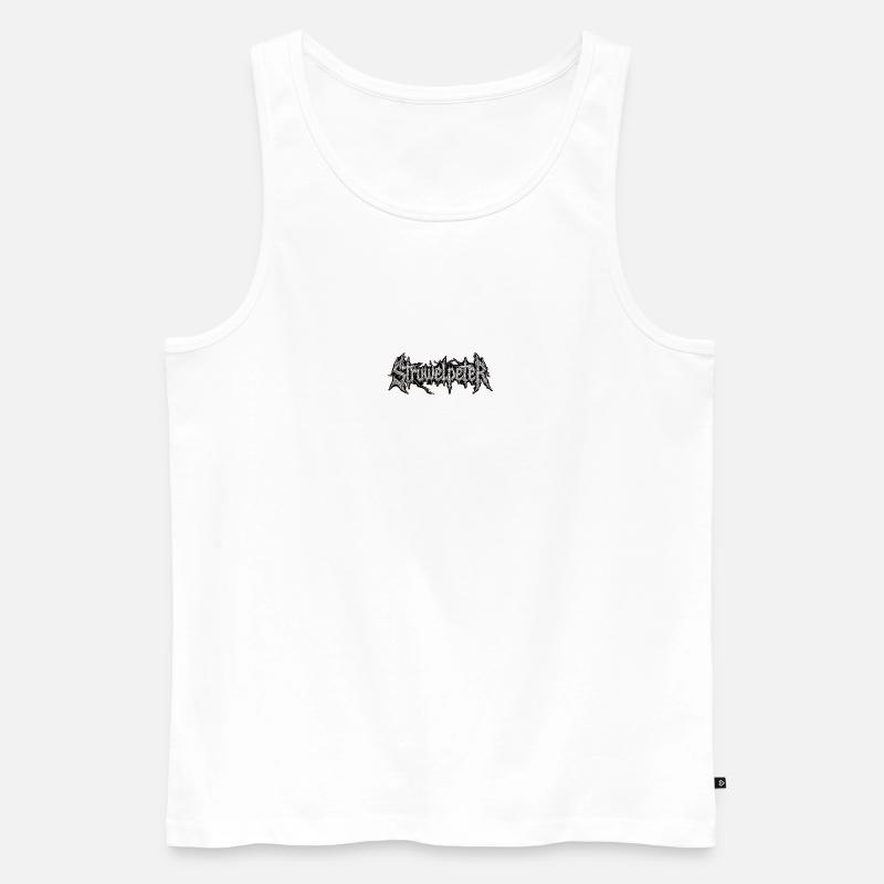 Struwwelpeter Grim Logo - Männer Premium Bio Tank Top - Weiß