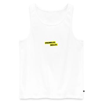 Promille, Malle - Männer Premium Bio Tank Top - Weiß - Vorne - Michal (187cm)