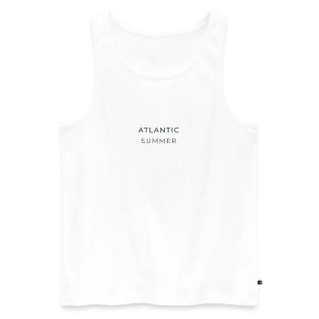 Atlantic Summer - Men's Premium Organic Tank Top - white - Front - AI Model Male 178 light (178cm)