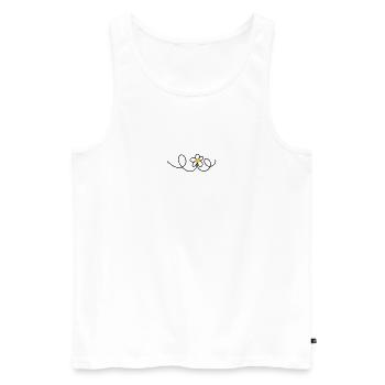 Blume - Männer Premium Bio Tank Top - Weiß - Vorne - Michal (187cm)