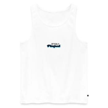 Officially Pimped - Männer Premium Bio Tank Top - Weiß - Vorne - AI Model Male 178 light (178cm)
