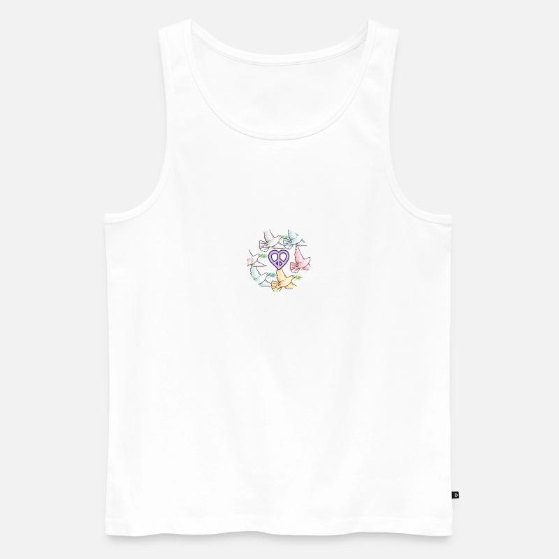 Peaceshirt - Männer Premium Bio Tank Top - Weiß