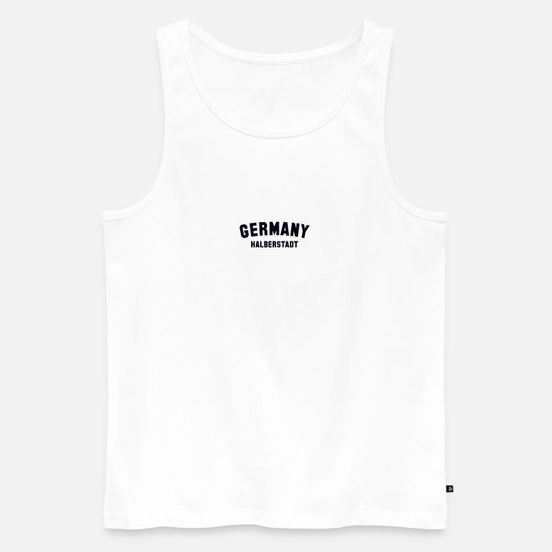 HALBERSTADT Germany - Männer Premium Bio Tank Top - Weiß