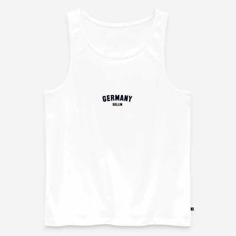 SELLIN Germany - Männer Premium Bio Tank Top - Weiß