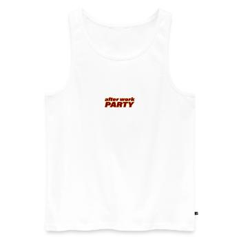 AFTER WORK PARTY - Männer Premium Bio Tank Top - Weiß - Vorne - AI Model Male 178 light (178cm)