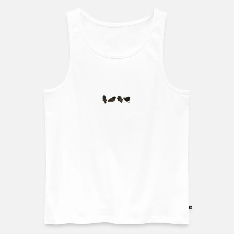 Hausrotschwänzchen Ästlinge - Männer Premium Bio Tank Top - Weiß