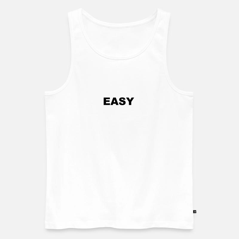 EASY - Männer Premium Bio Tank Top - Weiß