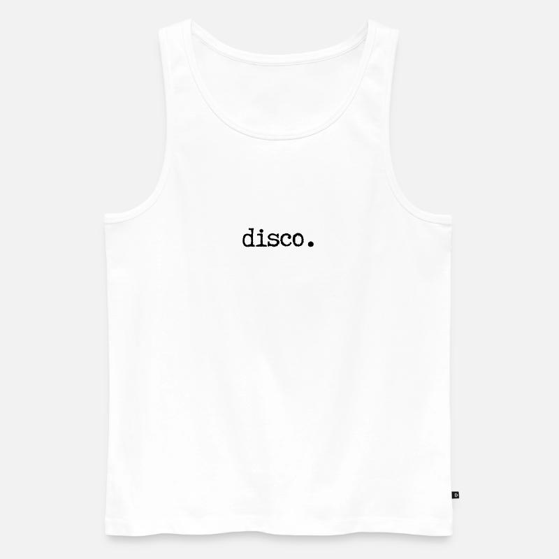 disco. - Männer Premium Bio Tank Top - Weiß