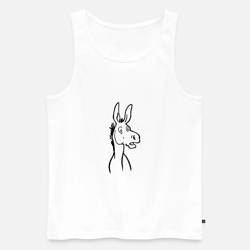 Esel - Männer Premium Bio Tank Top - Weiß