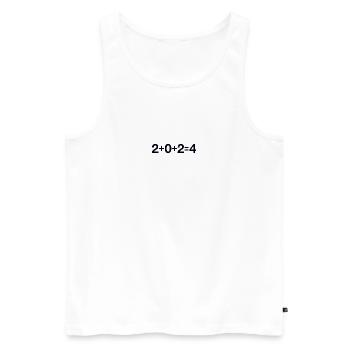 2024 - Débardeur bio Premium Homme - blanc - Devant - AI Model Male 178 light (178cm)