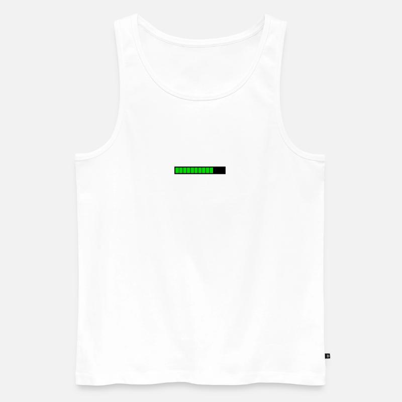 Rectangle loading bar Black Green (75%) - Men's Premium Organic Tank Top - white