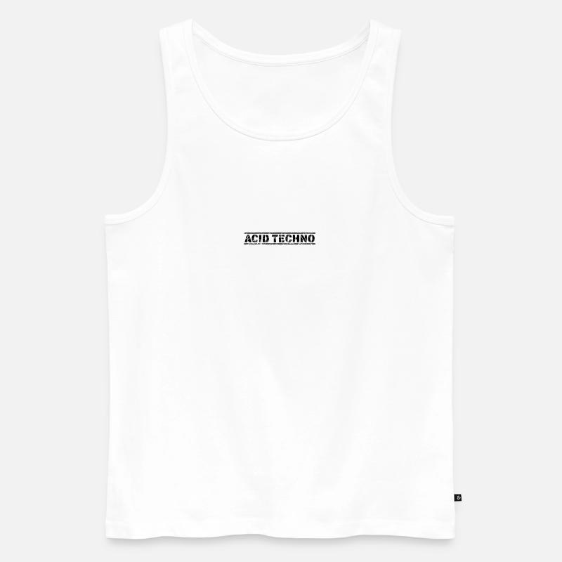 Acid Techno - Männer Premium Bio Tank Top - Weiß