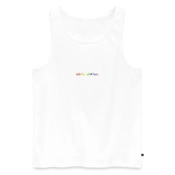 Das Leben ist bunt. - Männer Premium Bio Tank Top - Weiß - Vorne - Michal (187cm)