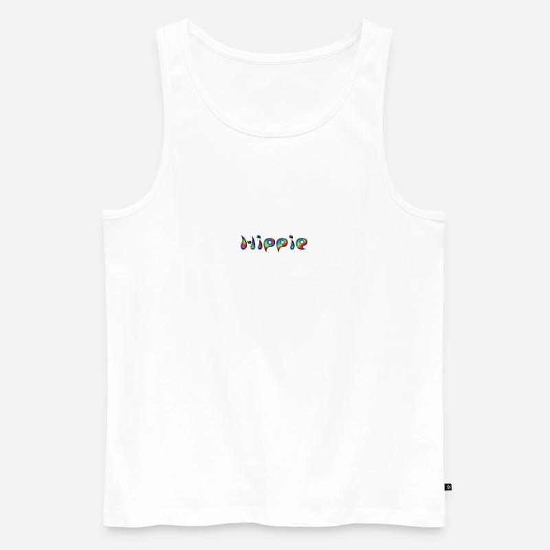 Hippie Fun - Männer Premium Bio Tank Top - Weiß