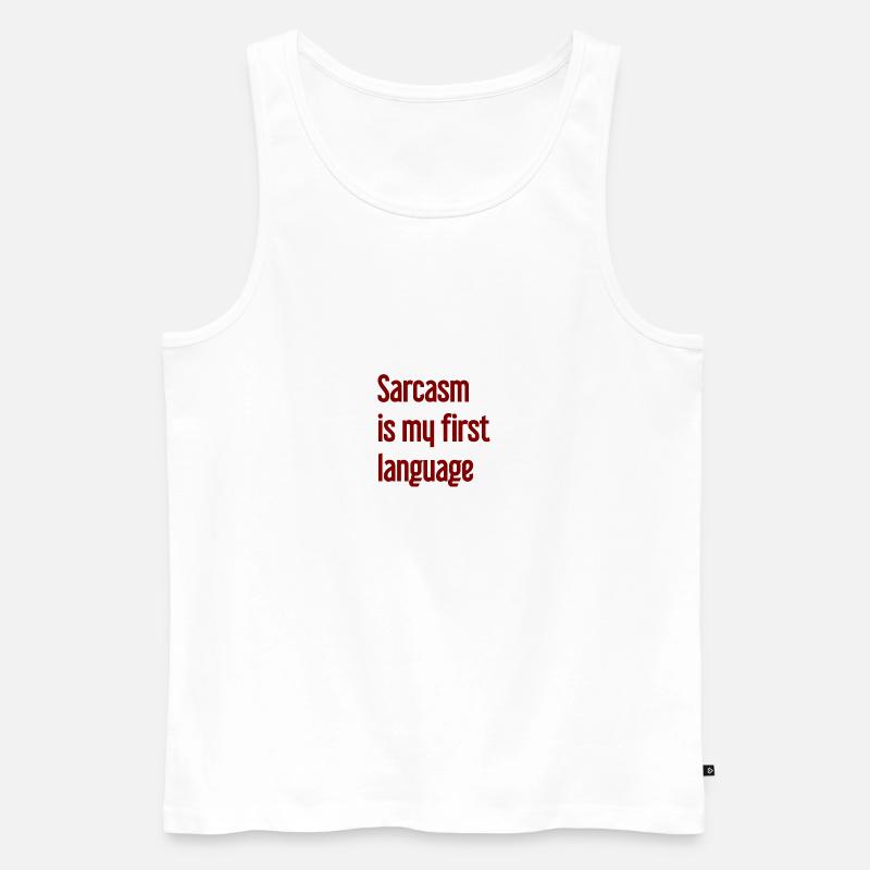 Sarcasm Pro - Men's Premium Organic Tank Top - white