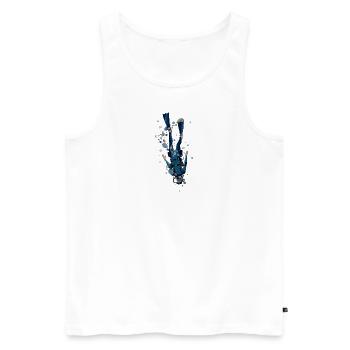 Cadeau de plongée sous-marine de plongée sous-marine - Débardeur bio Premium Homme - blanc - Devant - Michal (187cm)