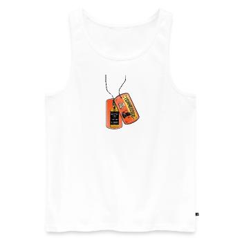 Erkennungsmarke Tennessee Wiskey USA - Männer Premium Bio Tank Top - Weiß - Vorne - Michal (187cm)