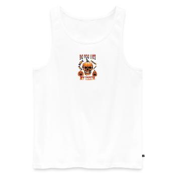 Grim Reaper Halloween Dentist Pumpkin - Men's Premium Organic Tank Top - white - Front - Michal (187cm)