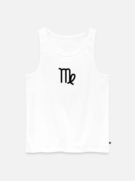Sternzeichen Jungfrau - Männer Premium Bio Tank Top - Weiß