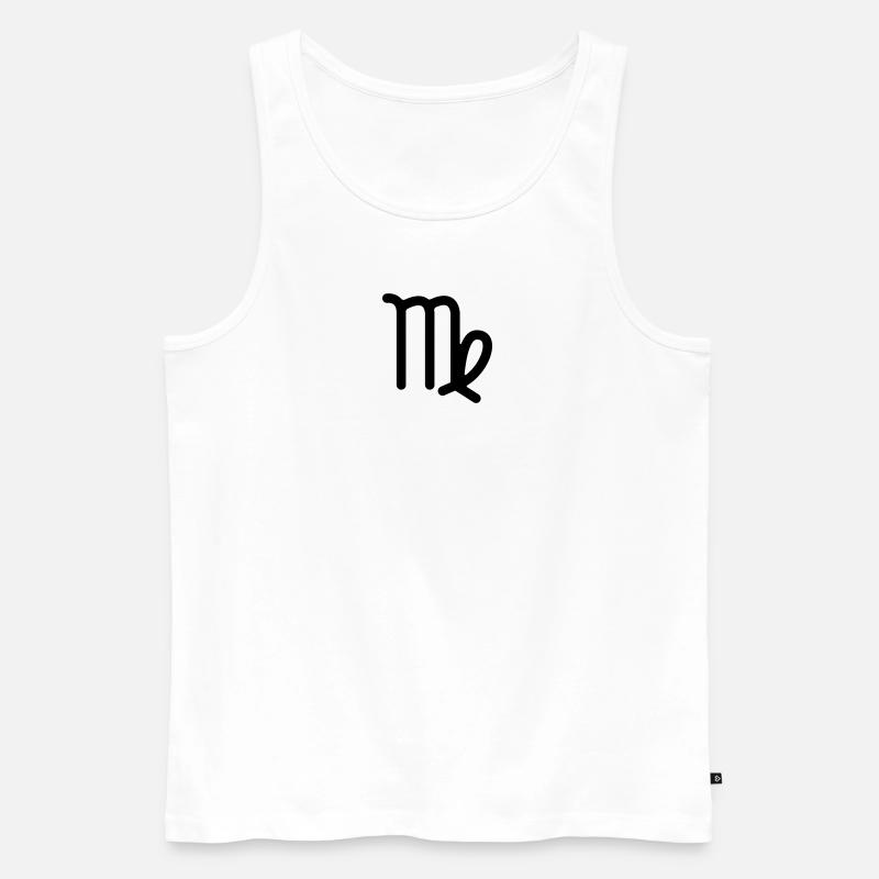 Sternzeichen Jungfrau - Männer Premium Bio Tank Top - Weiß