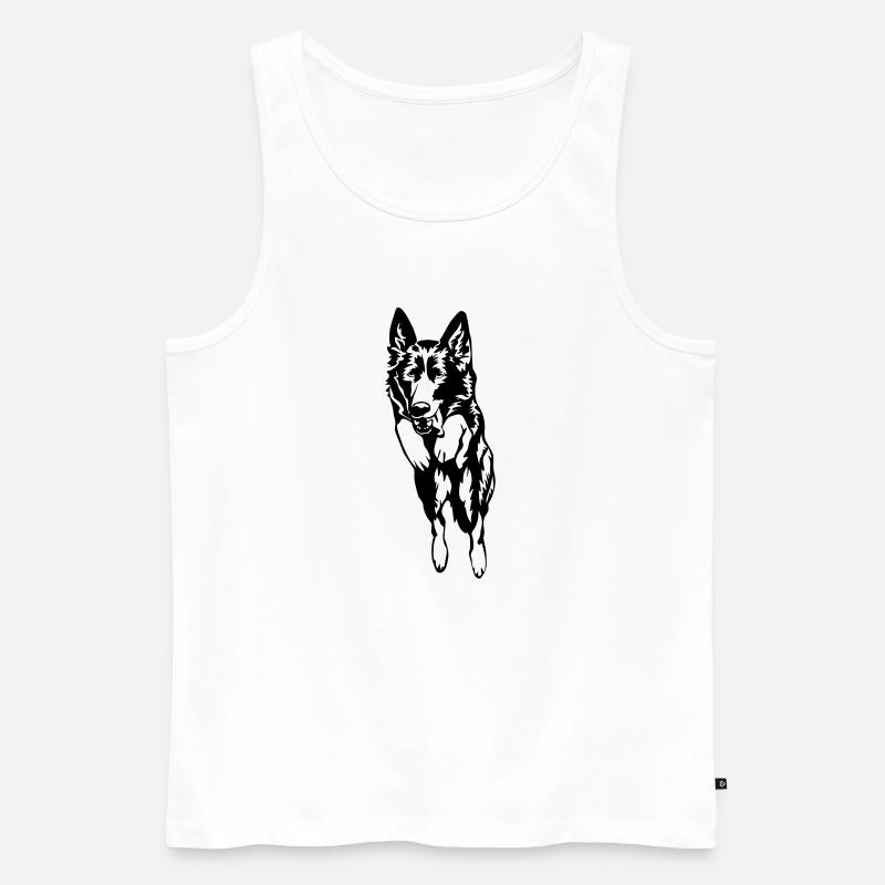 Deutscher Schäferhund - Männer Premium Bio Tank Top - Weiß