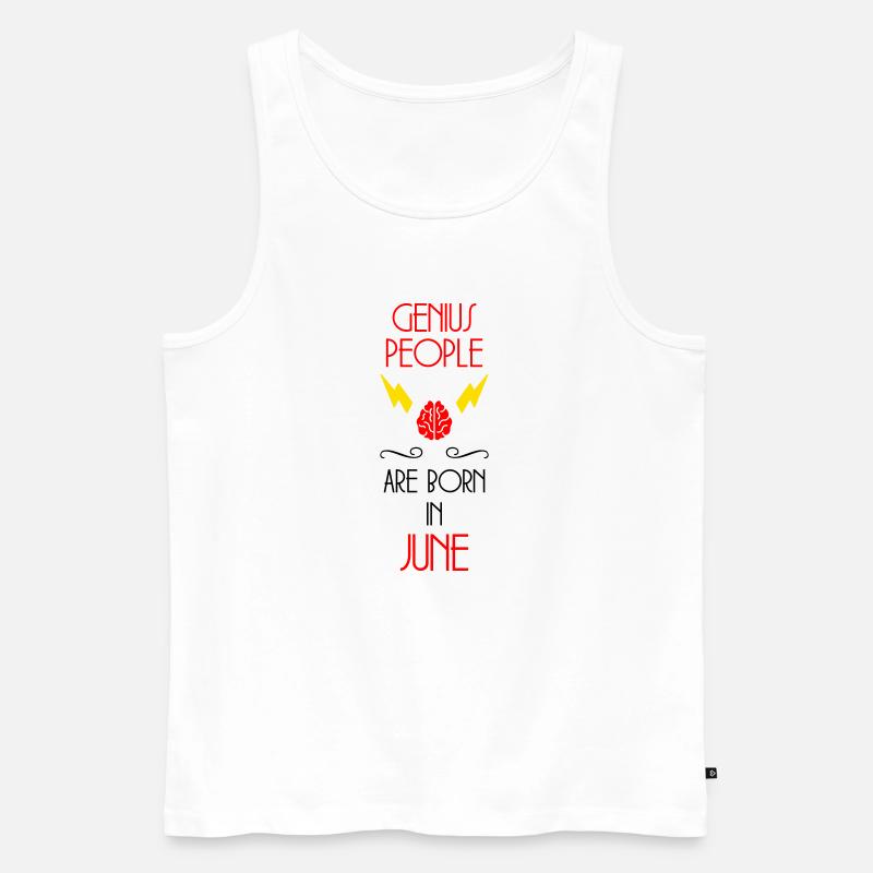 Dschinn, geboren im Juni – Geburtsgeschenk - Männer Premium Bio Tank Top - Weiß