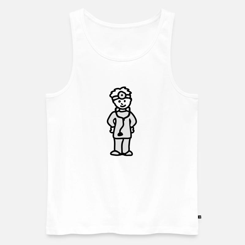 Arzt - Männer Premium Bio Tank Top - Weiß