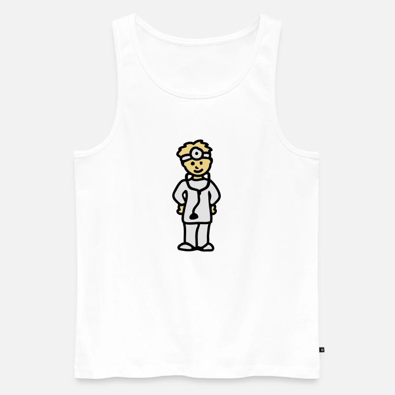 Arzt 3 - Männer Premium Bio Tank Top - Weiß