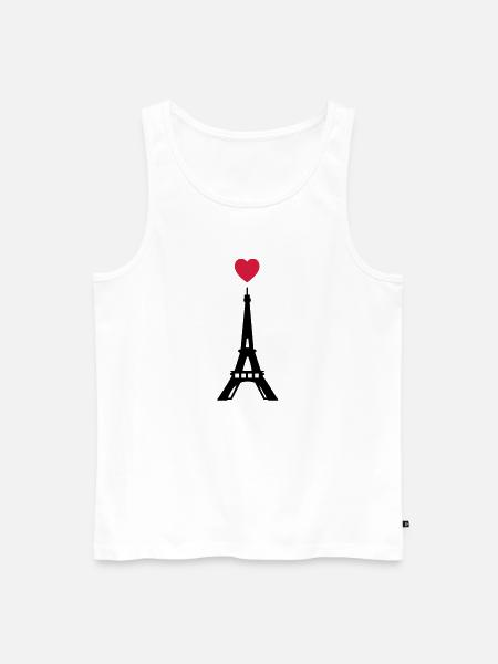 eiffel tower love - Men's Premium Organic Tank Top - white
