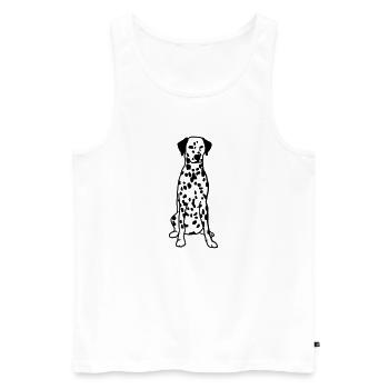 Dalmatian - Men's Premium Organic Tank Top - white - Front - AI Model Male 178 light (178cm)