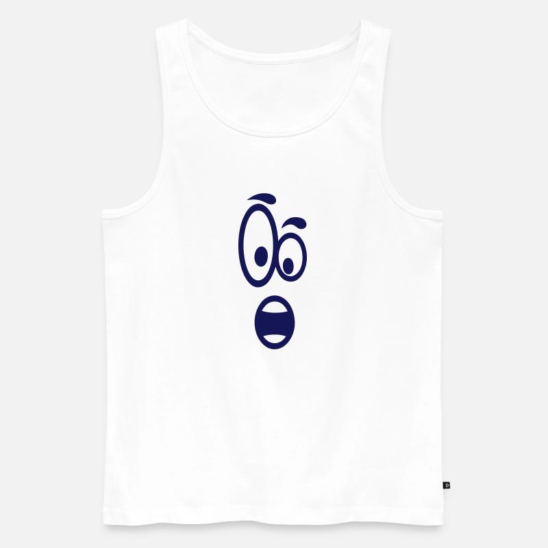 Figur und 9 - Männer Premium Bio Tank Top - Weiß