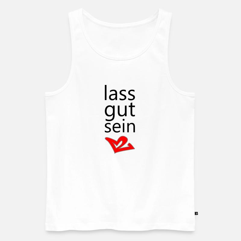 lass gut sein - Männer Premium Bio Tank Top - Weiß