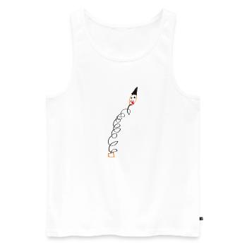 Jack-in-the-box (white) - Men's Premium Organic Tank Top - white - Front - Michal (187cm)