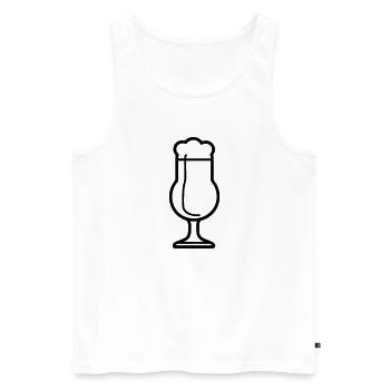 Bière - Débardeur bio Premium Homme - blanc - Devant - Michal (187cm)
