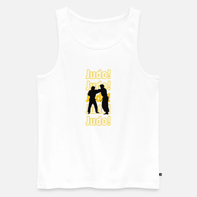 Judo Judo Judo - Männer Premium Bio Tank Top - Weiß