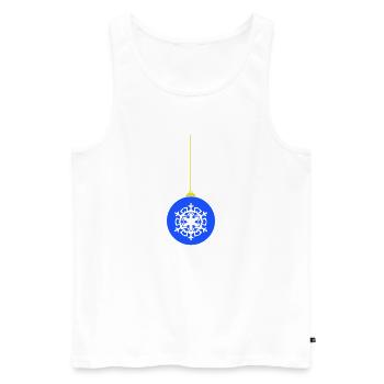 Weihnachtskugel deko - Männer Premium Bio Tank Top - Weiß - Vorne - Michal (187cm)