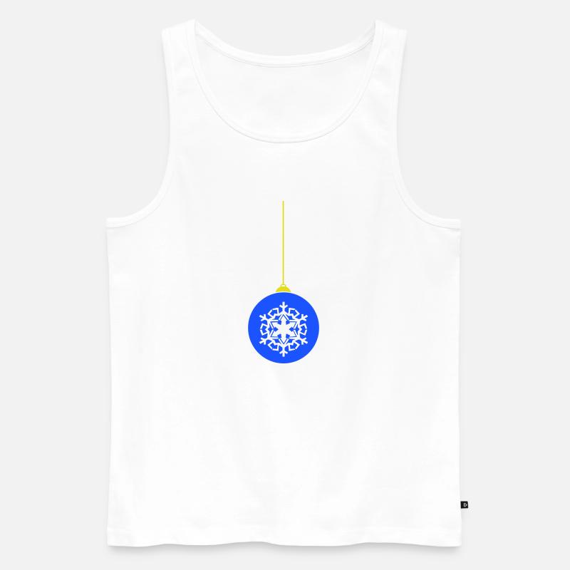 Weihnachtskugel deko - Männer Premium Bio Tank Top - Weiß