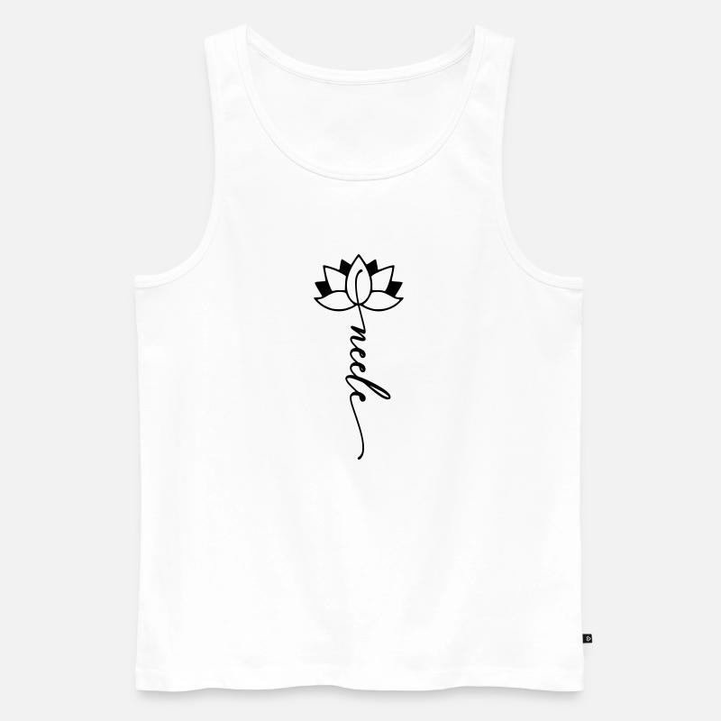 Neele Name Blumenschrift - Männer Premium Bio Tank Top - Weiß