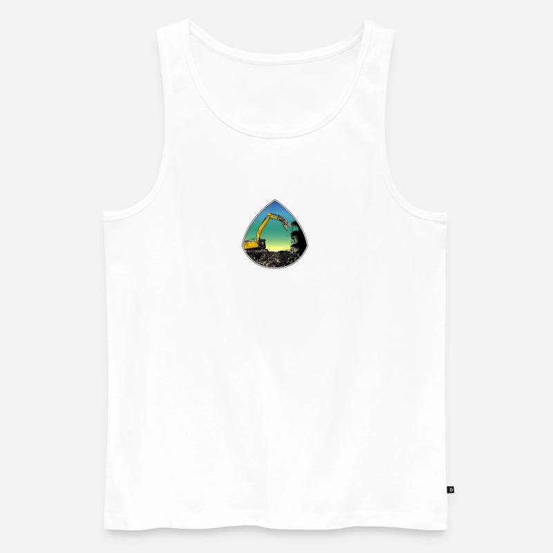 Tear-off excavator - Men's Premium Organic Tank Top - white