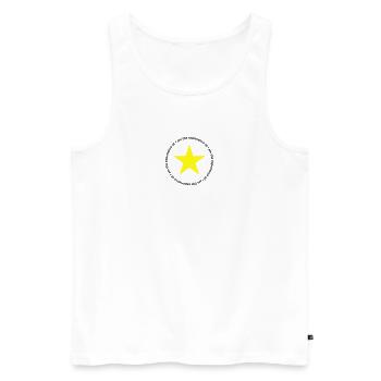 Mantric 2 - I am - Men's Premium Organic Tank Top - white - Front - AI Model Male 178 light (178cm)