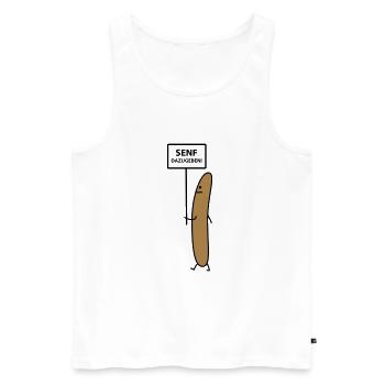 Senf dazugeben - Männer Premium Bio Tank Top - Weiß - Vorne - Michal (187cm)