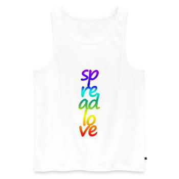 spreadlove - Design -Farben der Chakren- Geschenk - Männer Premium Bio Tank Top - Weiß - Vorne - AI Model Male 178 light (178cm)