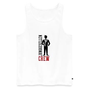 Junggesellen Crew Jga Bräutigam - Männer Premium Bio Tank Top - Weiß - Vorne - AI Model Male 178 light (178cm)