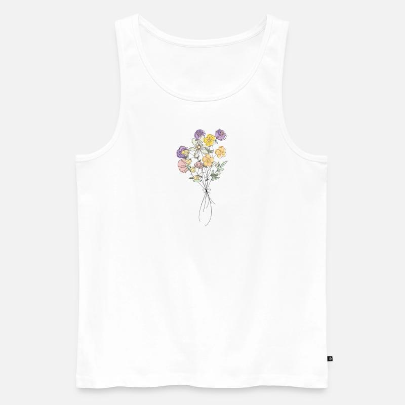 Spring Bouquet - Männer Premium Bio Tank Top - Weiß