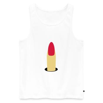 Fingernagel- Stinkefinger - Männer Premium Bio Tank Top - Weiß - Vorne - AI Model Male 178 light (178cm)
